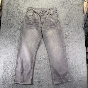 Vintage PJ Mark Jeans Mens 36x31 Gray Cotton Denim Straight Leg Whiskered Baggy